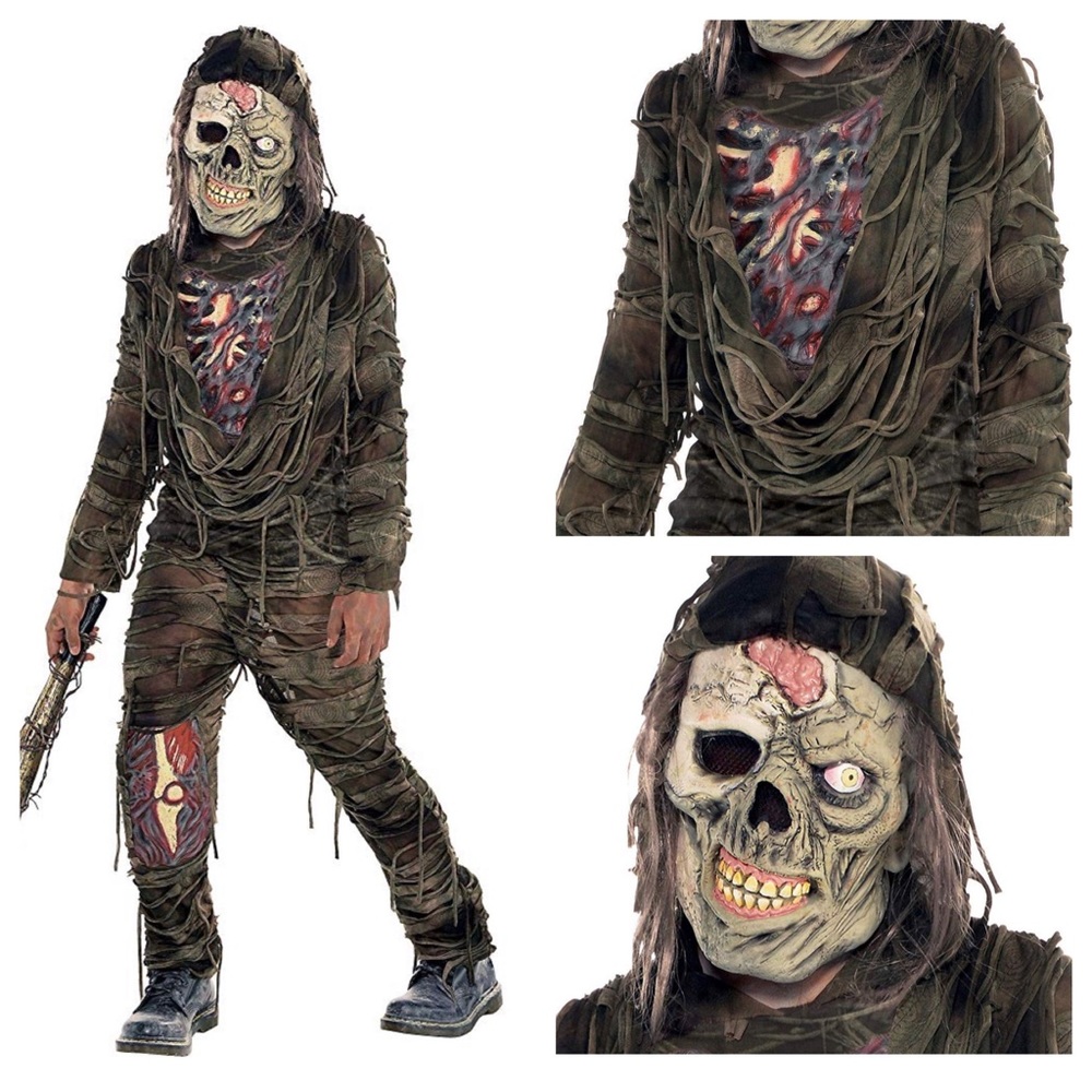 Boys Zombie Creeper Halloween Costume Medium 8-10
